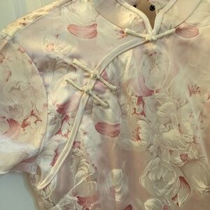 Chinese traditional dress pink and white size small-medium perfect condition
